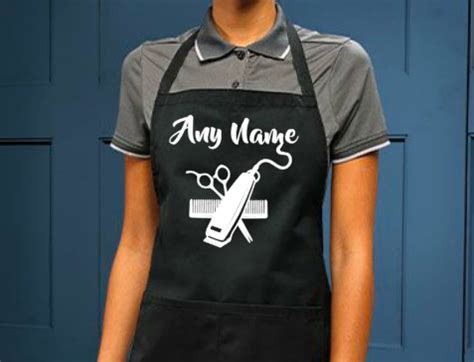 personalised barber apron.